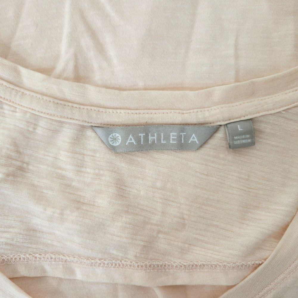 Athleta Light Pink Tank Top with Back Cut Out - Picture 3 of 5